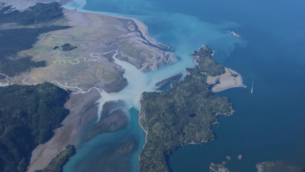 Aerial view of Kachemak Bay