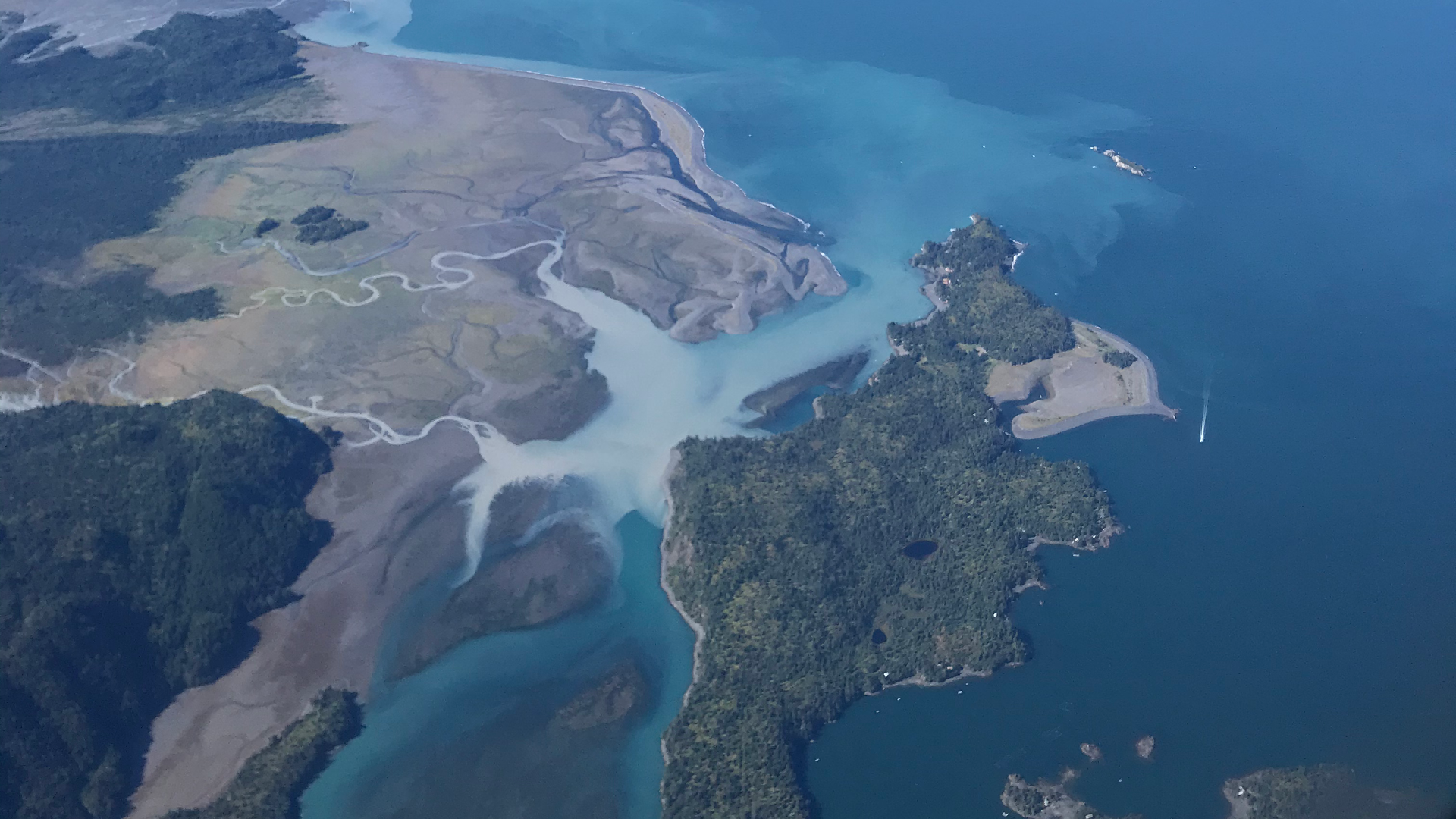Aerial view of Kachemak Bay